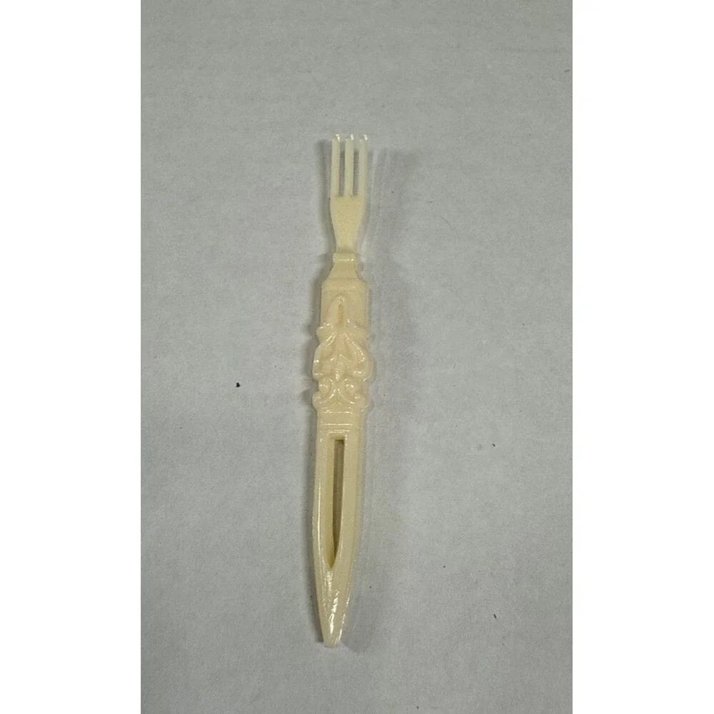 Party Forks for Party, Beige Plastic Mini Cocktail Appetizer Fork Picks 75ct